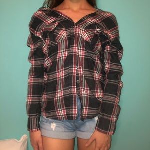women's button up flannel